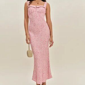 Reformation Tancy Dress Pink - Size 8